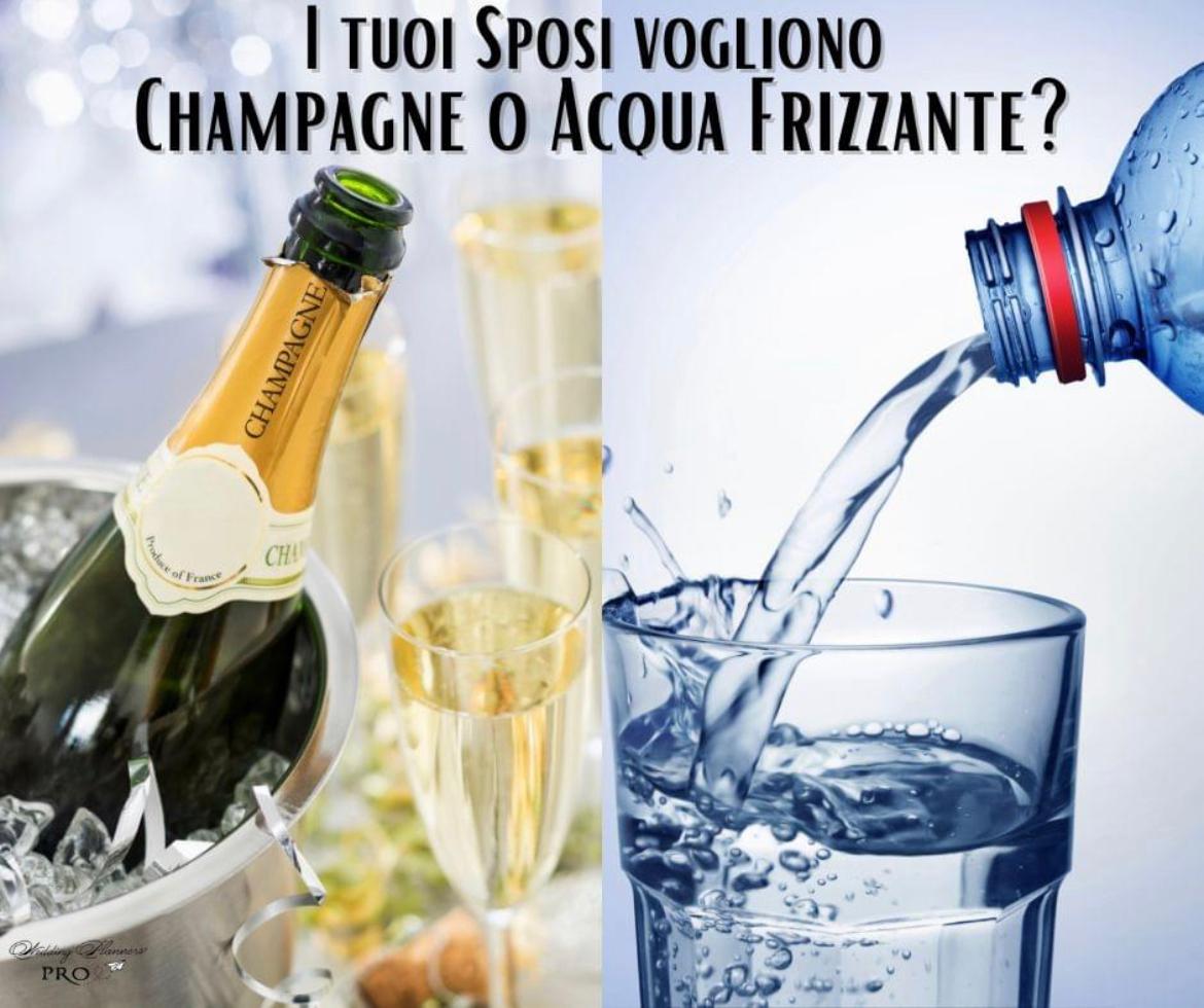 Sposi senza budget: vogliono Champagne o Acqua Frizzante?